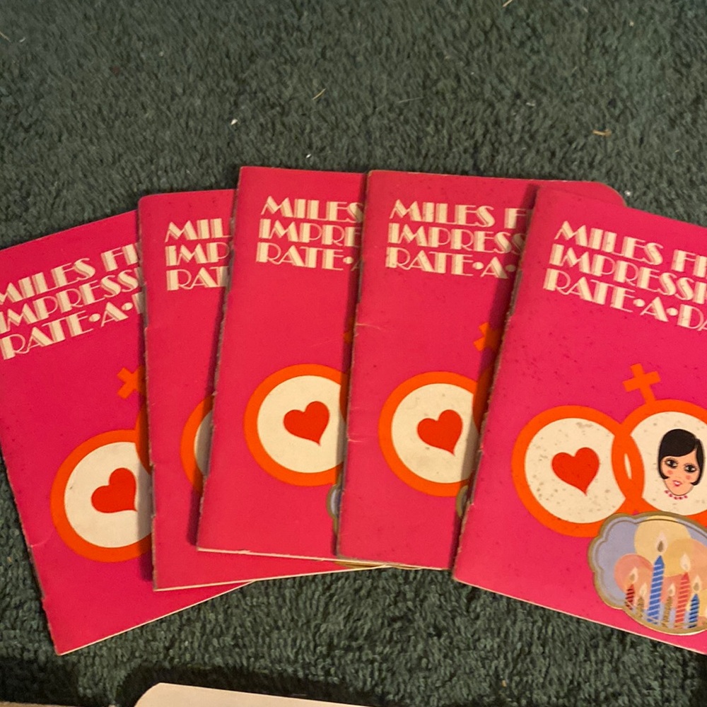 Vintage Miles “First Impressions Rate a Date” booklets, set of 7, never used
